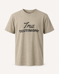 Tan - True Testimony Never Give Up Youth T-Shirt - Front