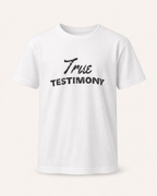 White - True Testimony God is Bigger Youth T-Shirt - Front