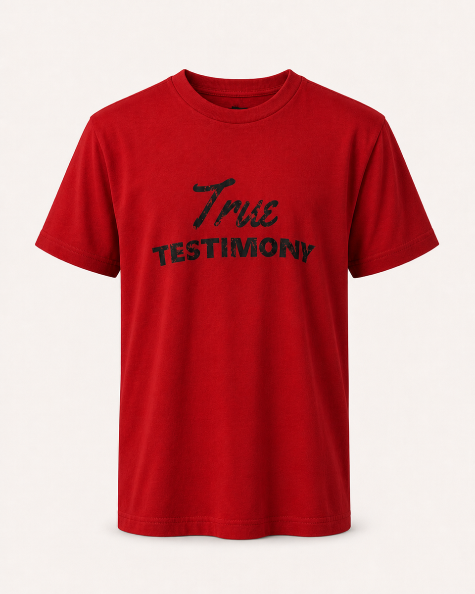 Red - True Testimony God is Bigger Youth T-Shirt - Front