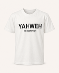 White - True Testimony Yahweh Never Give Up Youth T-Shirt - Front