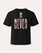 Black - True Testimony Yahweh Never Give Up Youth T-Shirt - Back