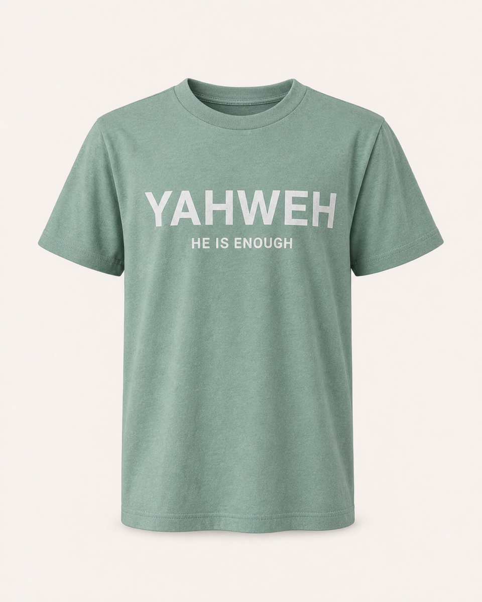 Military Green - True Testimony Yahweh Never Give Up Youth T-Shirt - Front