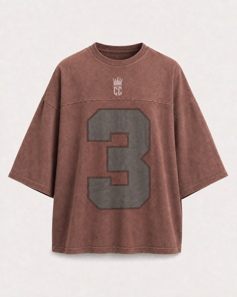Brown - True Testimony Built on Faith Oversized Cropped T-Shirt - Front