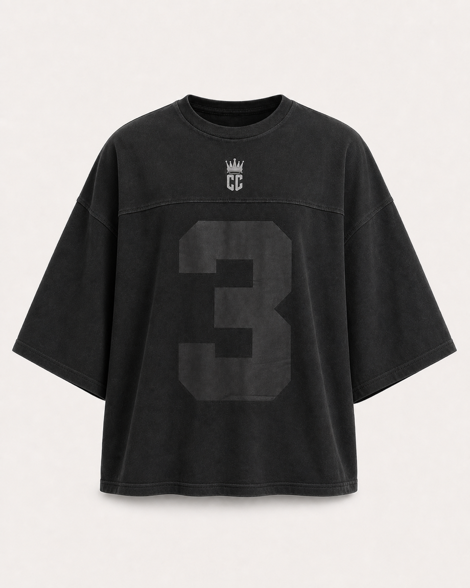 Black - True Testimony Built on Faith Oversized Cropped T-Shirt - Front