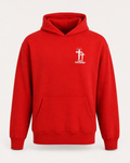 Red - True Testimony Yahweh Arched Hoodie - Front