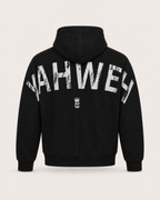 Black - True Testimony Yahweh Arched Hoodie - Back
