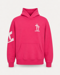 Pink - True Testimony Yahweh Arched Hoodie - Front