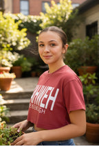 Yahweh- He is Enough-Red Cropped shirt