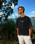 True Testimony Psalms 32:1 Cropped T-Shirt - Washed Black