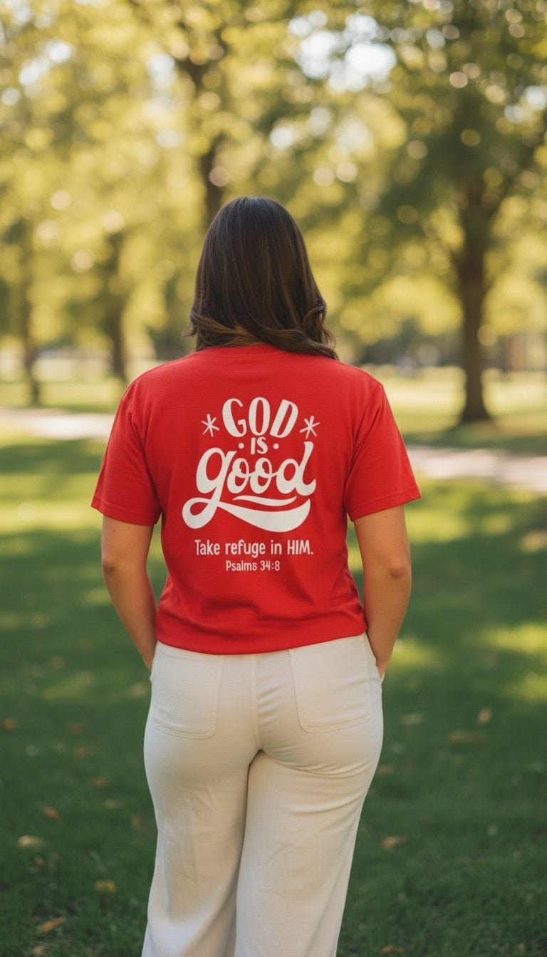Women's Cropped Tee - True Testimony Red