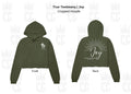 True Testimony Joy Cropped Hoodie - Military Green