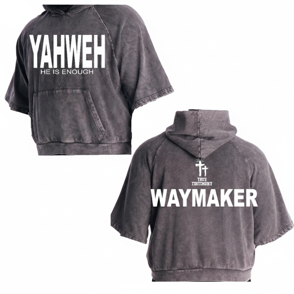 Yahweh Cropped Short-Sleeved - Waymaker Hoodie