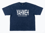 Unisex True Testimony Navy Washed Tee - Oversized Cropped