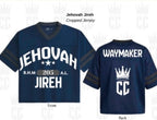 Jireh Cropped Jerseys - Navy with White Letters