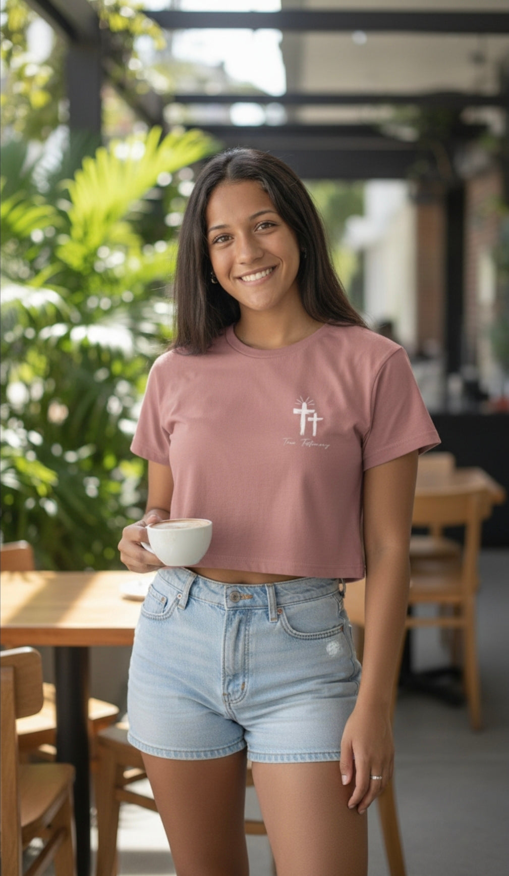 True Testimony - Psalms 31:28  Cropped T-Shirt