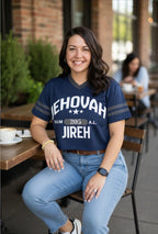 Jireh Cropped Jerseys - Navy with White Letters