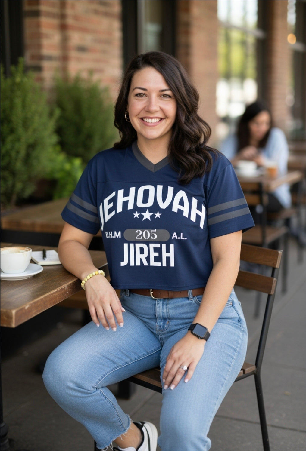 Jireh Cropped Jerseys - Navy with White Letters