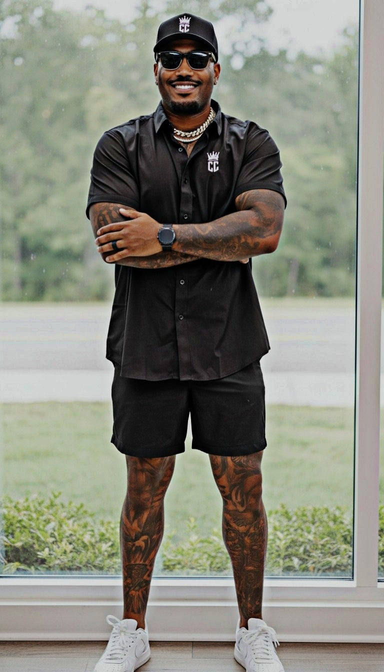 New Corporate Culture Button Down Shirt - Black