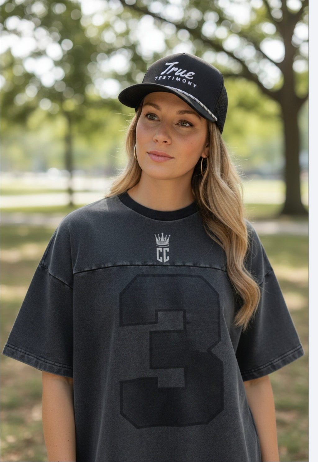 True Testimony Waymaker Mens Oversized Cropped Tee (Black)