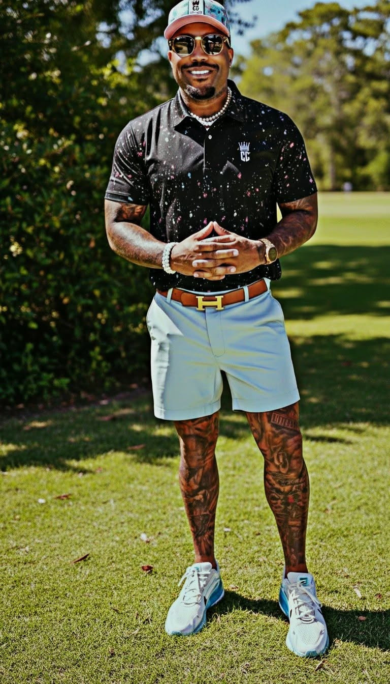 Corporate Culture Golf Polo - Black Paint Splatter