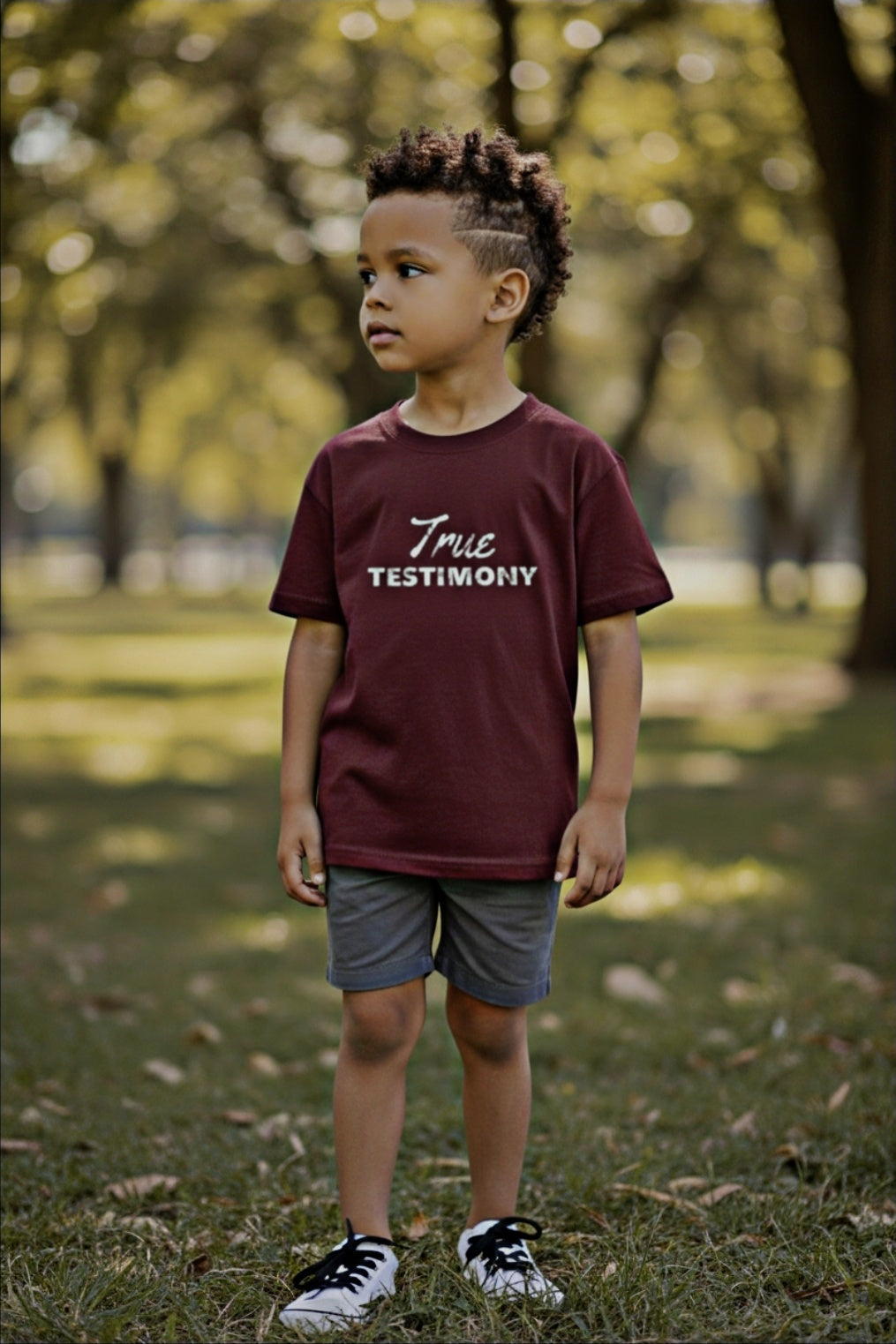 True Testimony Youth T-shirt (M) 8-10 Never Give up