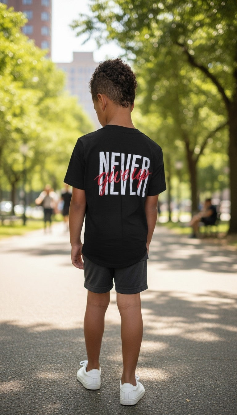 Yahweh Black Tee - Never Give up