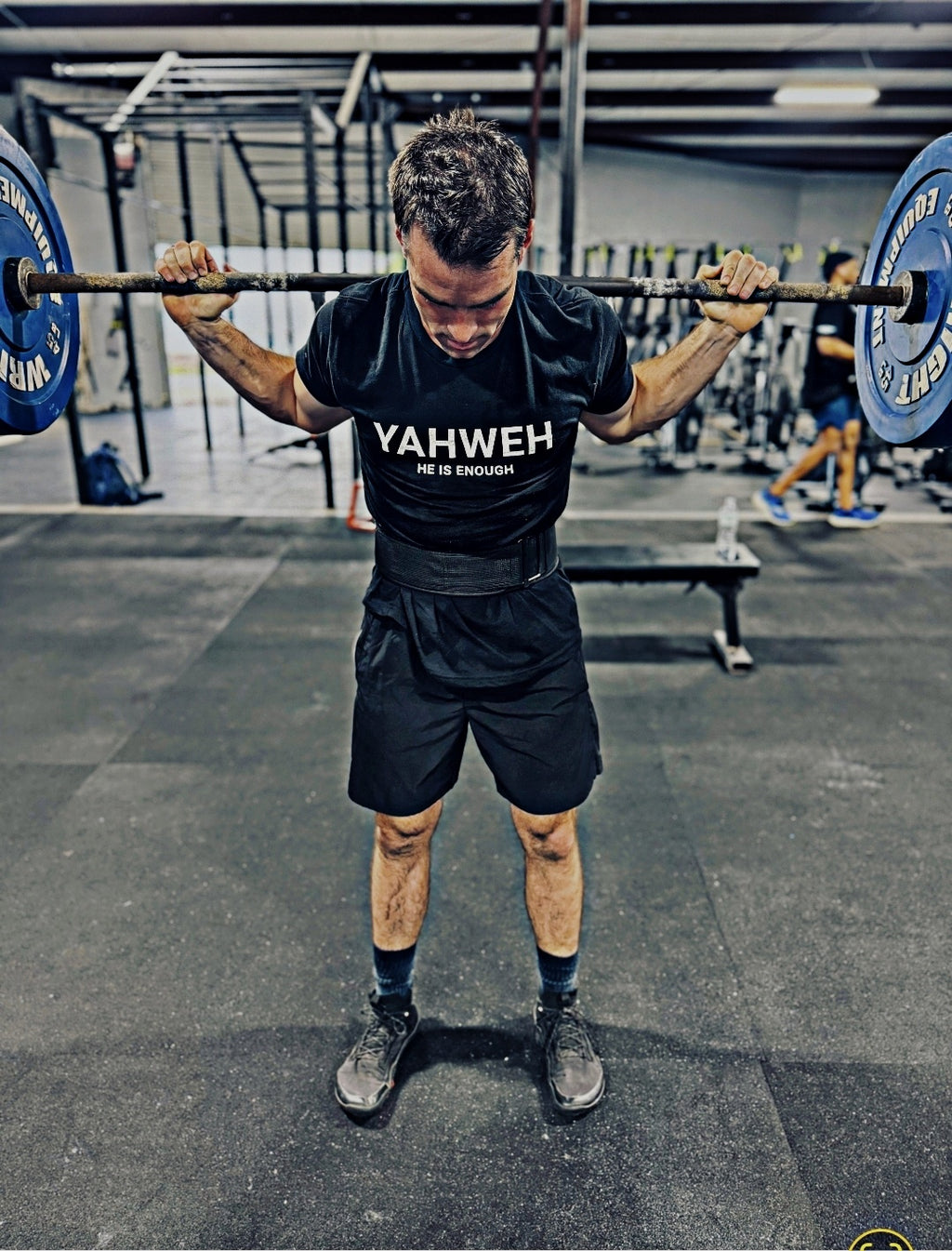 Yahweh Black Tee - Never Give up