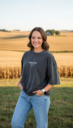 True Testimony Psalms 32:1 Cropped T-Shirt - Washed Black