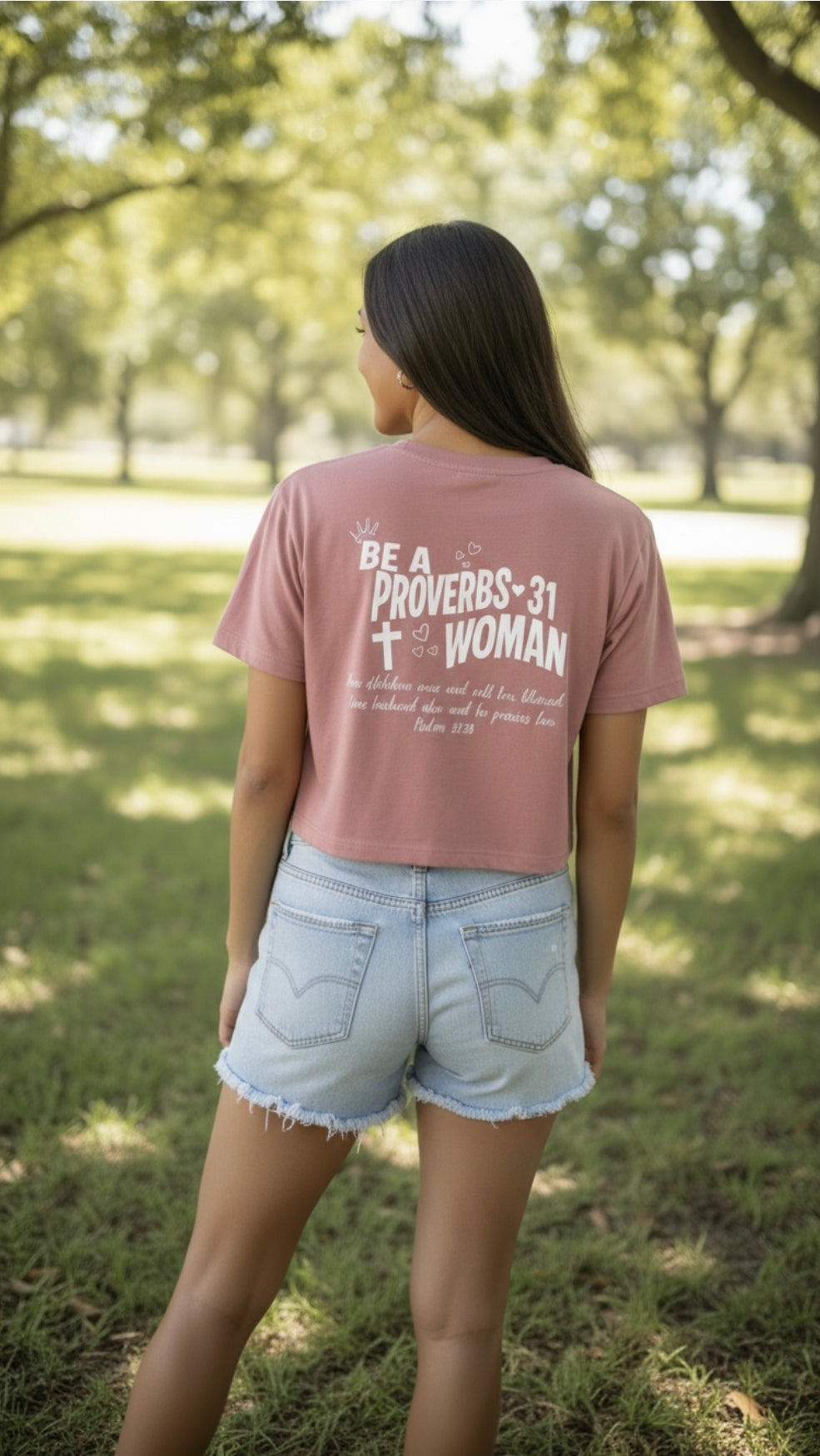 True Testimony - Psalms 31:28  Cropped T-Shirt