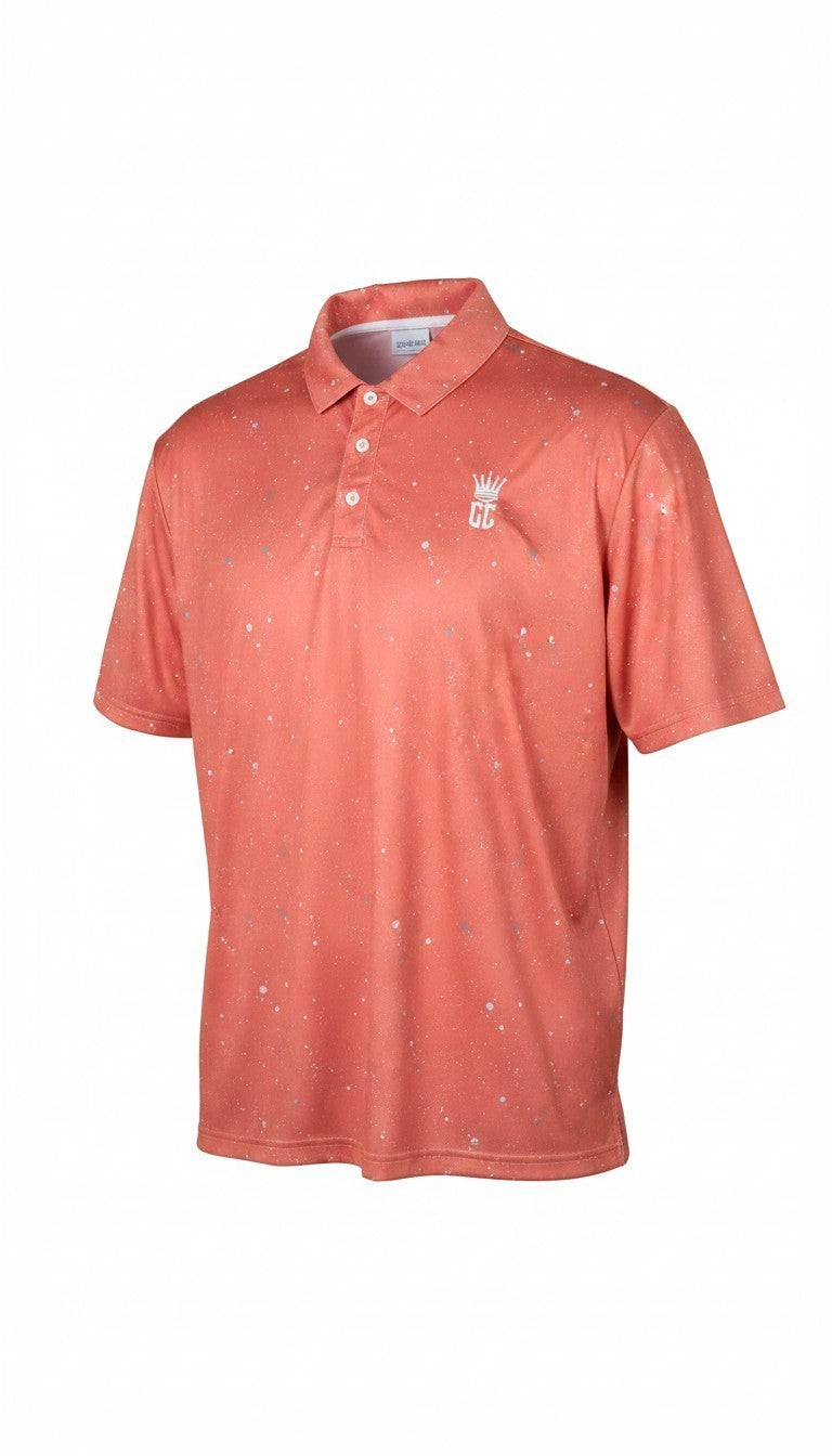 Corporate Culture Golf Polo - Pink Paint Splatter