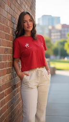 Women's True Testimony Crop Top - T-Shirt - Red