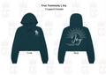 True Testimony Joy Cropped Hoodie - Teal