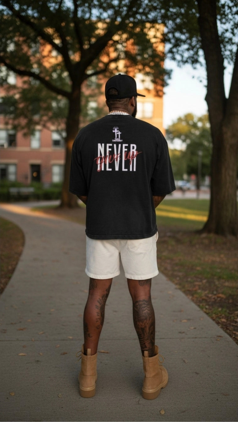 Men's Jireh Oversized Tee - Washed Black - Unisex