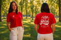 Women's Cropped Tee - True Testimony Red