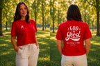 Women's Cropped Tee - True Testimony Red
