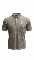 Corporate Culture Premium Performance Polo - Striped Olive Green