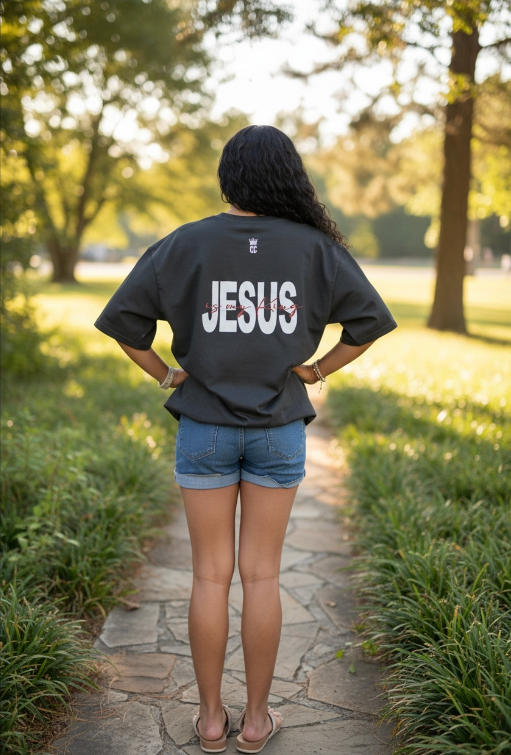True Testimony Cropped Shirt- Black Unisex
