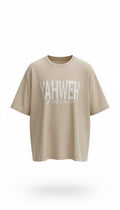 True Testimony Yahweh He Is Enough Oversized T-Shirt - Tan