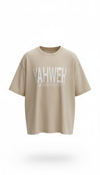 True Testimony Yahweh He Is Enough Oversized T-Shirt - Tan