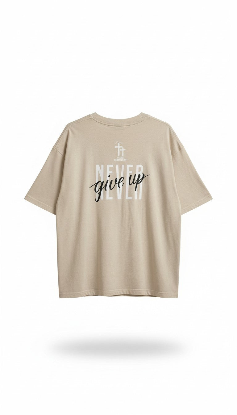 True Testimony Yahweh He Is Enough Oversized T-Shirt - Tan