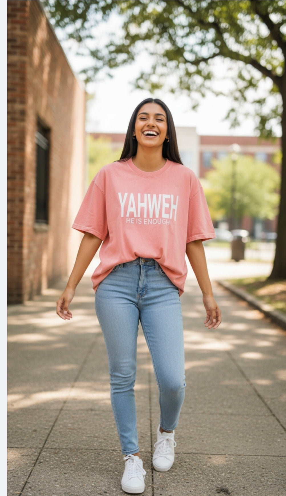 True Testimony - YAHWEH - HE IS ENOUGH Oversized T-Shirt