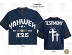 True Testimony - Yahweh Jersey (Navy Blue) Cropped