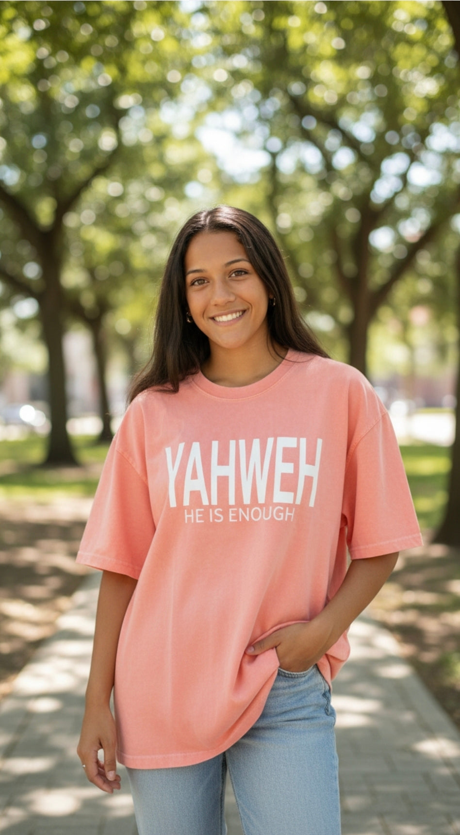 True Testimony - YAHWEH - HE IS ENOUGH Oversized T-Shirt