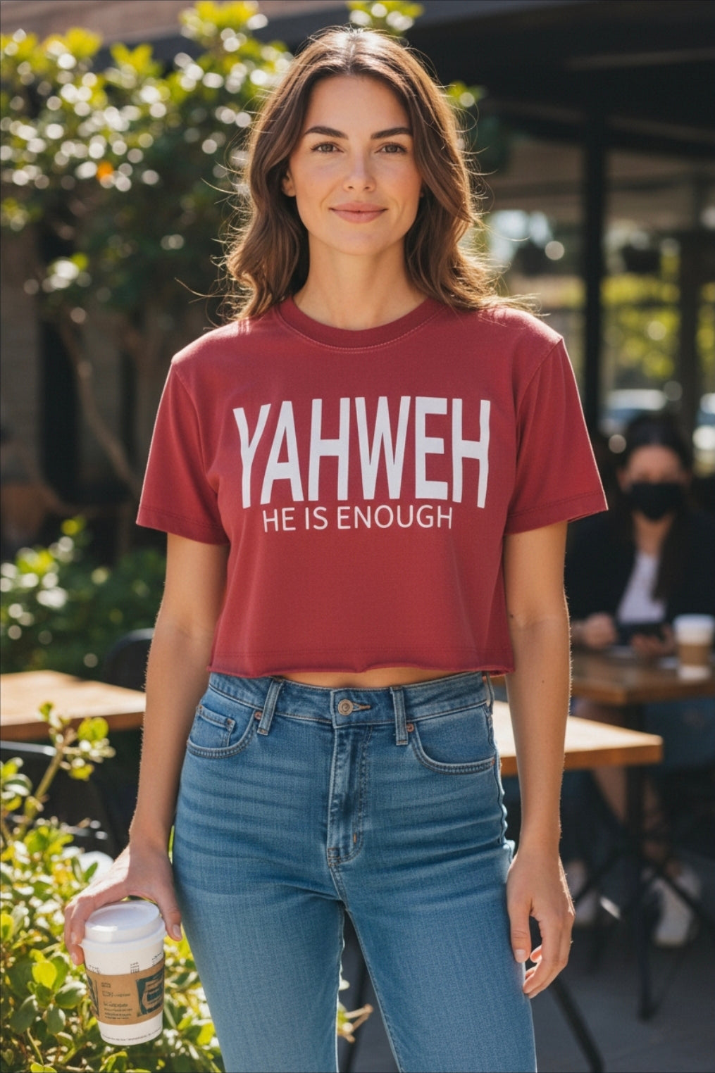Yahweh Super Cropped T-Shirt - Never Give up