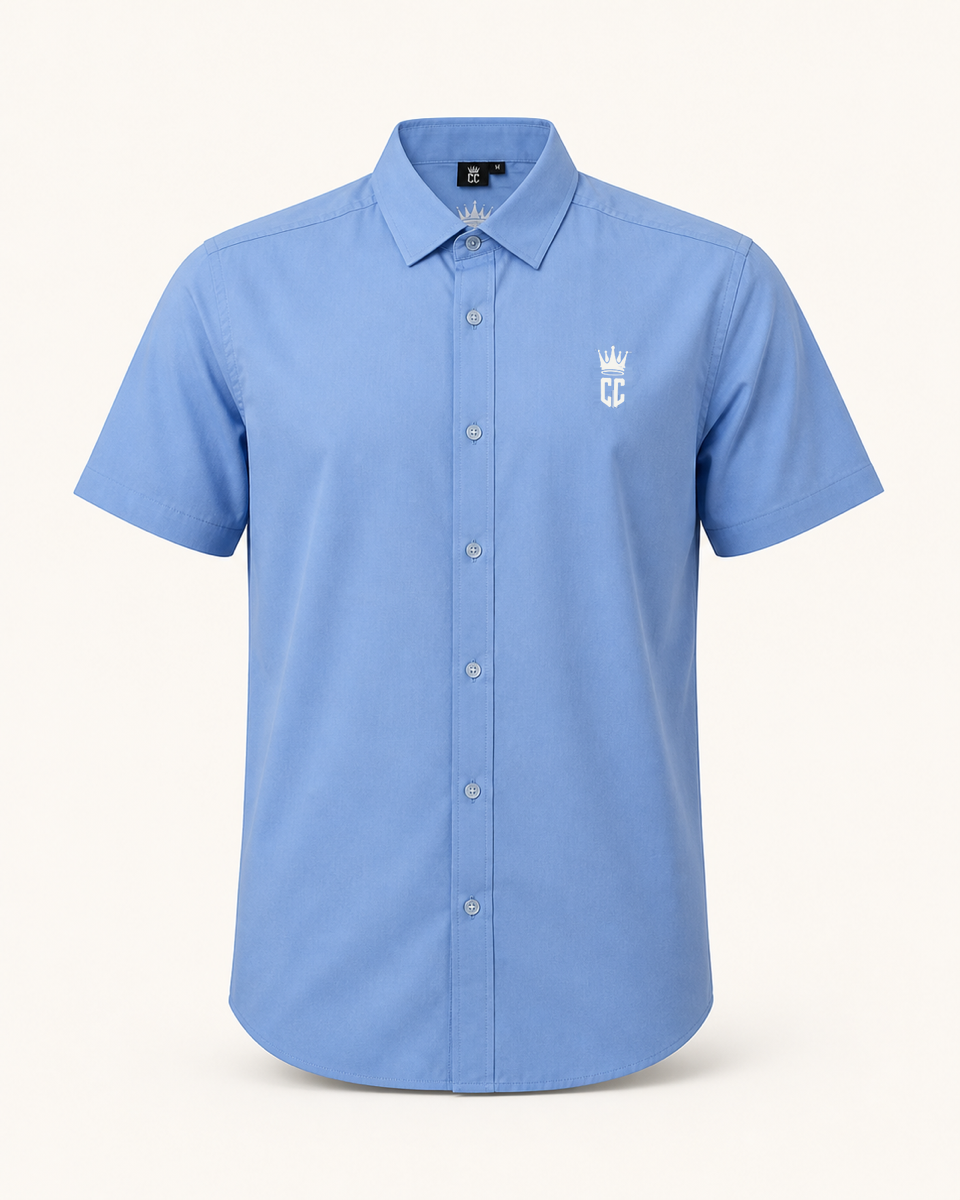 Sky Blue - Corporate Culture Premium Button-Down Shirt - Front