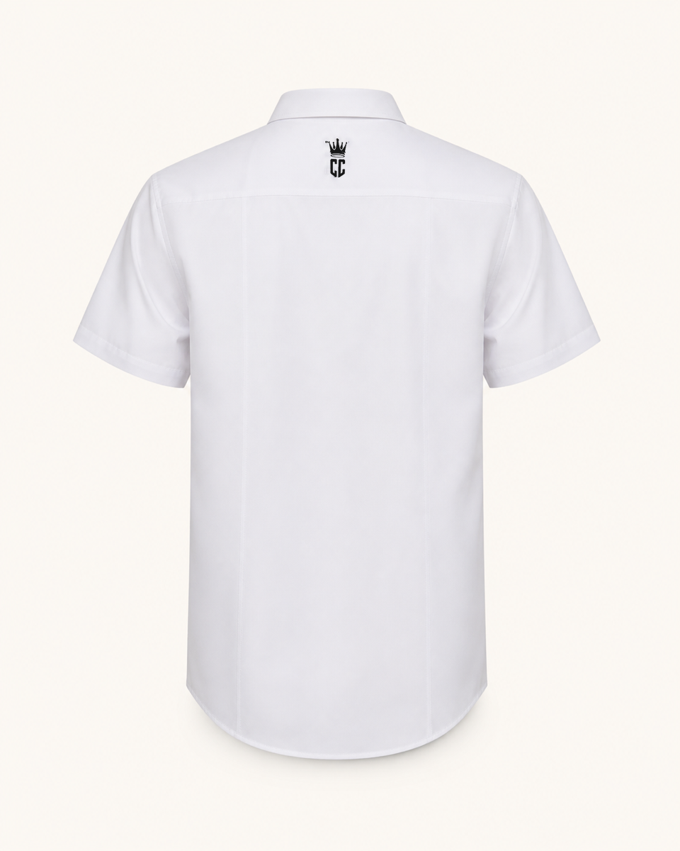 White - Corporate Culture Premium Button-Down Shirt - Back