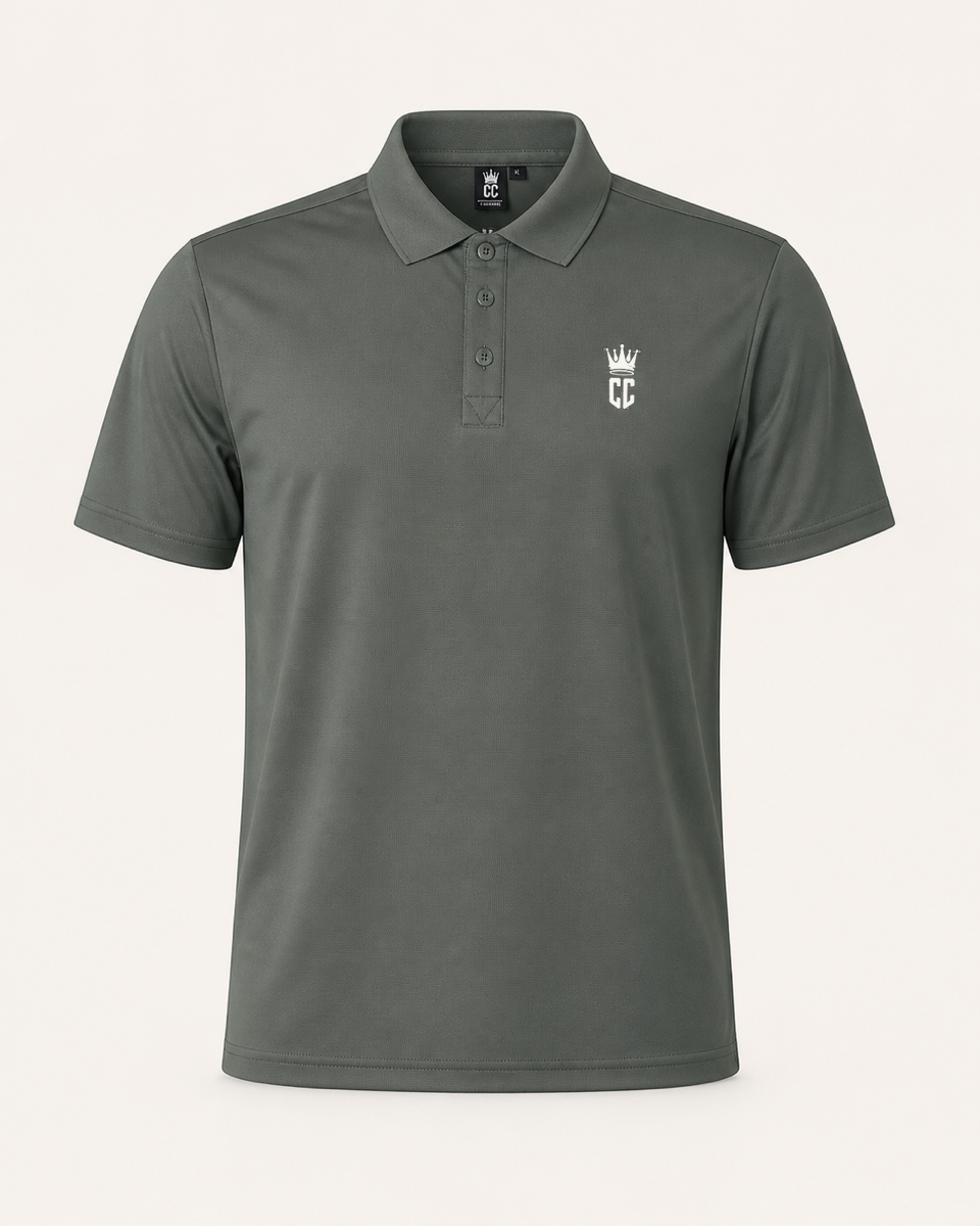 Olive Green - Corporate Culture Premium Performance Polo - Front