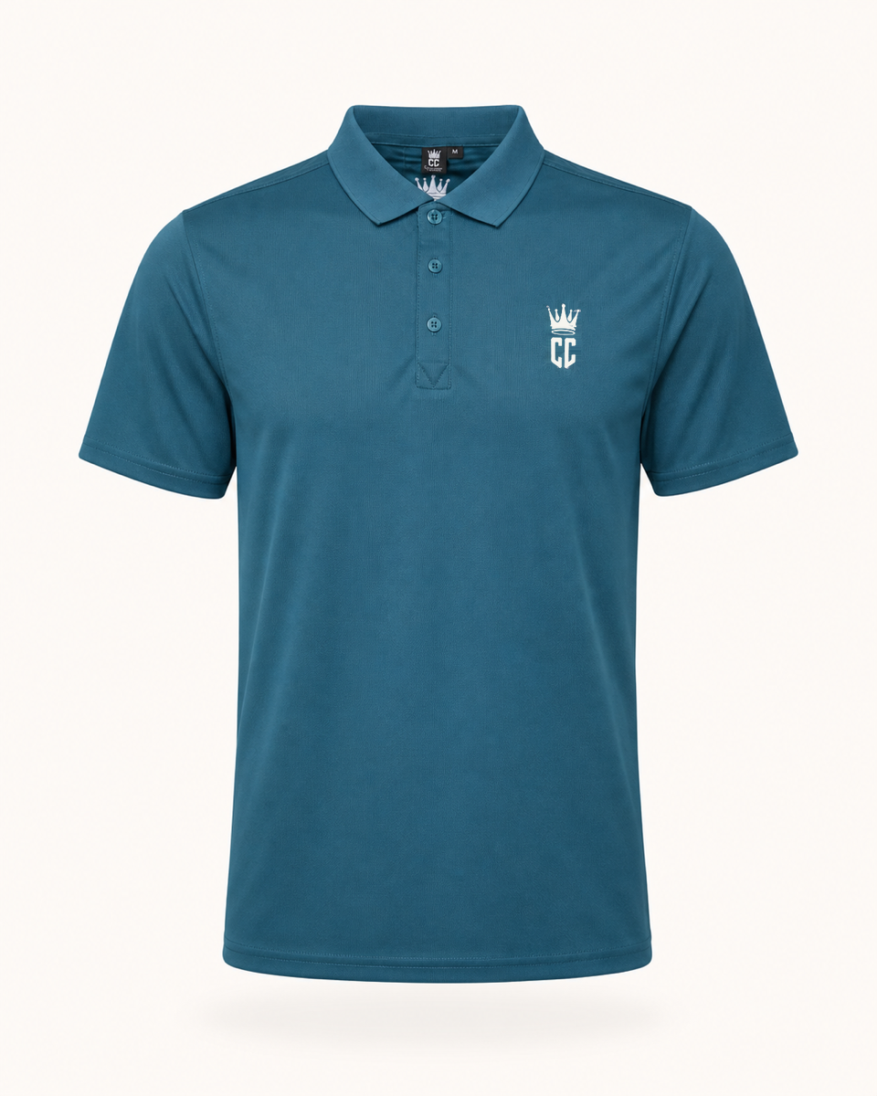 Teal Blue - Corporate Culture Premium Performance Polo - Front