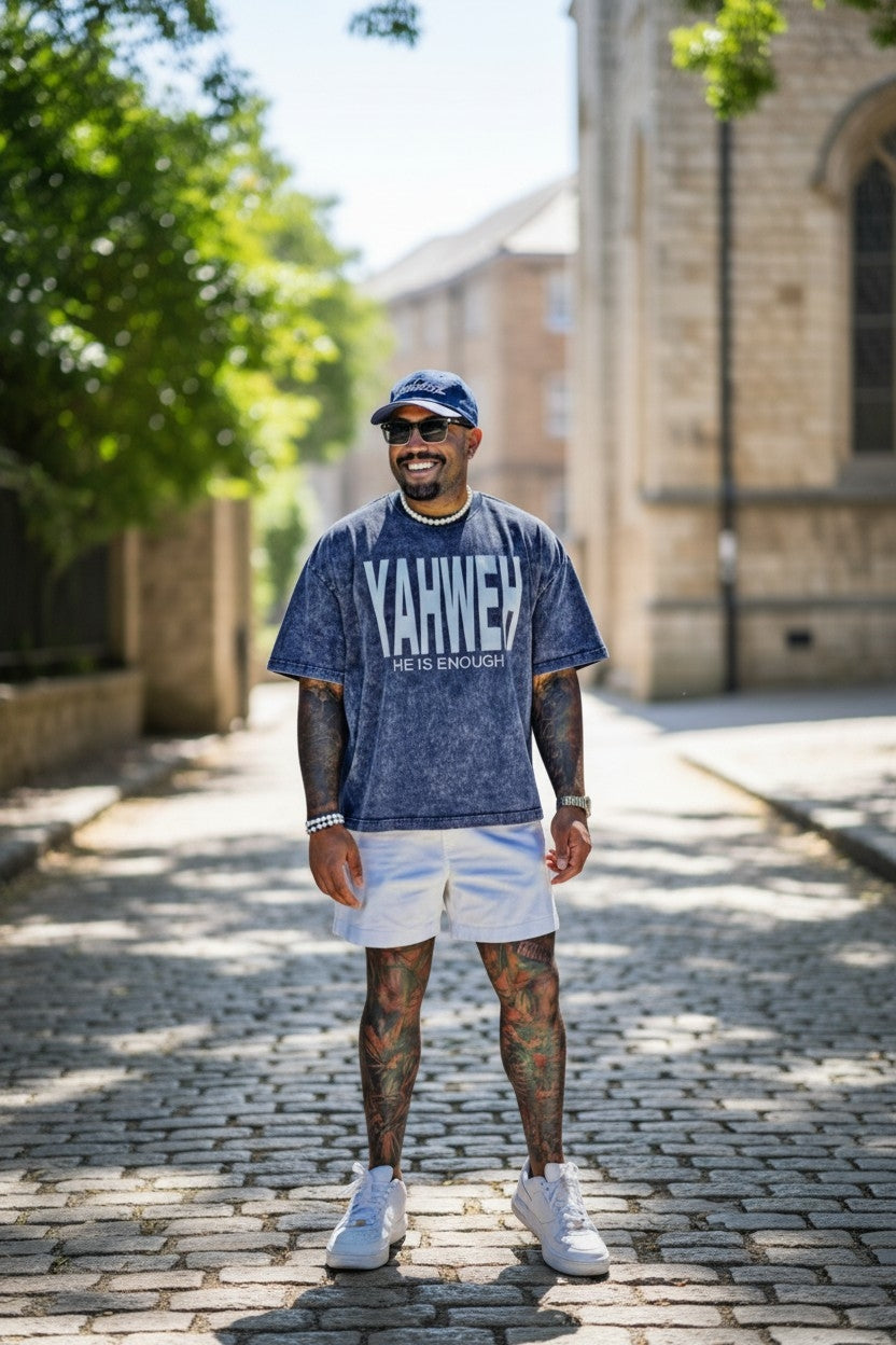 YAHWEH Front - Never Give up Back Cropped Tee