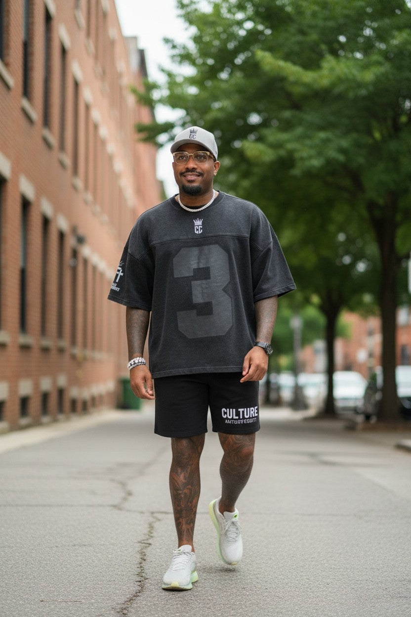 True Testimony Waymaker Mens Oversized Cropped Tee (Black)